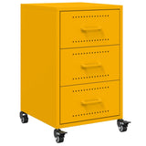 ZNTS Bedside Cabinet Mustard Yellow 36x39x59 cm Steel 846731