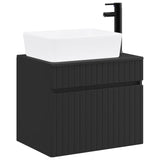 Bathroom Furniture Set Black Engineered Wood 3404301