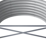 Garden Raised Bed Galvanised Steel 512x80x36 cm Grey 318939