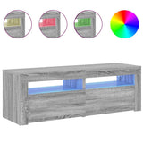 TV Cabinet with LED Lights Grey Sonoma 120x35x40 cm 815685