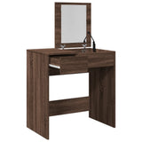 Dressing Table with Mirror Brown Oak 73x46.5x120 cm 848226