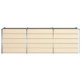 Planter Ivory 240 x 80 x 75 cm Steel 42018091