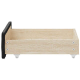Bed Drawers 2 pcs Black Engineered Wood and Fabric 833912