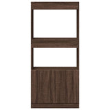 Highboard Brown Oak 63x33x140 cm Engineered Wood 855112