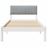 Bed frame White and light grey 90 x 190 cm Solid pine wood 878718