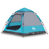 Camping Tent Cabin 4-Person Blue Quick Release 4005336