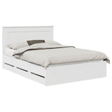 Bed Frame with Drawer White 160 x 200 cm Engineer Wood 3410162