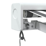 Retractable Awning Anthracite and White 3.5x2.5 m Fabric&Aluminium 3216124