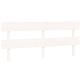 Bed Headboard White 184x3x81 cm Solid Wood Pine 819086