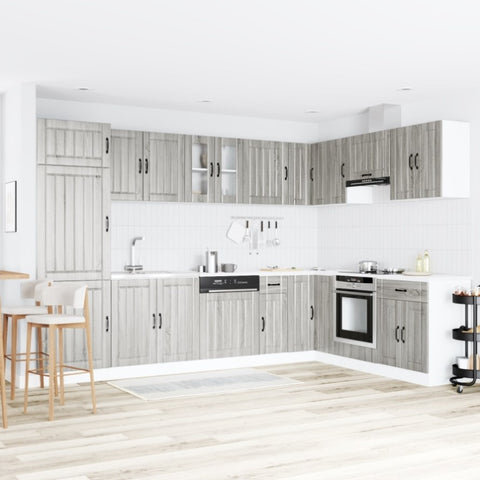 Kitchen Cabinet Lucca 2 pcs Light Grey 80 x 46 x 81.5 cm 3315017