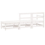 ZNTS 3 Piece Garden Lounge Set White Solid Wood Pine 825521