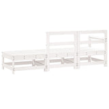 3 Piece Garden Lounge Set White Solid Wood Pine 825521