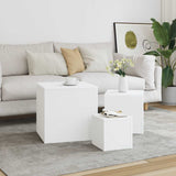 Side Tables 3 pcs White Engineered Wood 808585