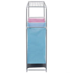 2-Section Laundry Sorter Hampers 2 pcs with a Top Shelf for Drying 3051493