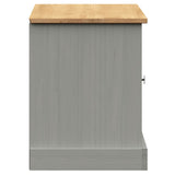 Shoe Bench VIGO Grey 106x35x45 cm Solid Wood Pine 353180