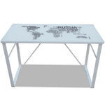 Rectangular Desk with Map Pattern 241162