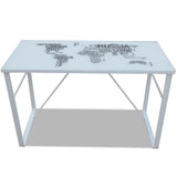 Rectangular Desk with Map Pattern 241162