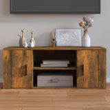 TV Cabinet Smoked Oak 100x35x40 cm Engineered Wood 823096