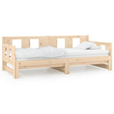 Pull-out Day Bed without Mattress Solid Wood Pine 2x cm 820282
