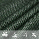 ZNTS Sunshade Sail 160 g/m² Dark Green 5x5x6 m HDPE 311485