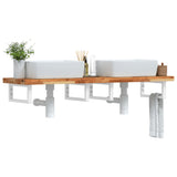 Basin Shelf Wall Mounted Steel and Solid Wood Acacia 3302748
