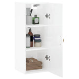 Wall Mounted Cabinet High Gloss White 34.5x34x90 cm 828830