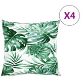 Sofa Cushions 4 pcs Leaf Pattern 60x60 cm Fabric 360415