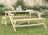 Picnic Table with Benches Solid Wood Fir 2-in-1 Convertible 4008991