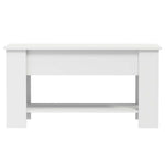 Coffee Table White 101x49x52 cm Engineered Wood 809701