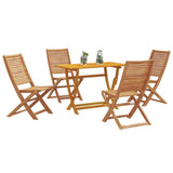 Garden Dining Set 5 pcs Brown Solid Acacia Wood 3375762