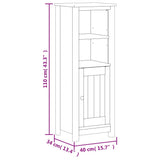 3 Piece Bathroom Furniture Set BERG White Solid Wood Pine 3206496