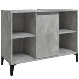 Sink Cabinet Concrete Grey 80x33x60 cm Engineered Wood 821296
