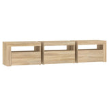 TV Cabinet with LED Lights Sonoma Oak 180x35x40 cm 3152756