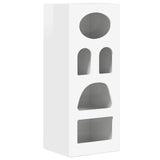 Sideboard High Gloss White 40 x 35 x 100.5 cm Engineered Wood 891298