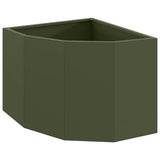 Corner Planter Olive green 45 x 45 x 35 cm Steel 883650