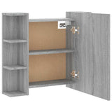 Mirror Cabinet with LED Grey Sonoma 70x16.5x60 cm 820452