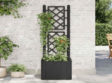 Garden Raised Bed with Trellis and Self Watering System Anthracite 313965