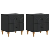 Bedside Cabinet 2 pcs Black 43 x 34.5 x 48 cm Engineered Wood 894068