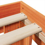Bed Frame without Mattress Wax Brown 200x200 cm Solid Wood Pine 855345