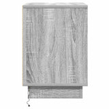 Bedside Cabinet Grey 39 x 34.5 x 50 cm Engineered wood 869620