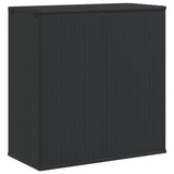 Garden Cushion Box PE Rattan 100x49x103.5 cm Black 317223