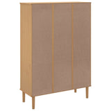 Bookcase SENJA Rattan Look Brown 90x35x130 cm Solid Wood Pine 358061