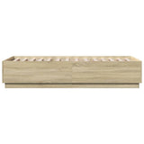 Bed Frame with LED without Mattress Sonoma Oak 90x200 cm 3209634