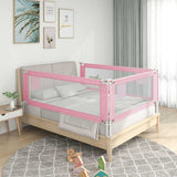 Toddler Safety Bed Rail Pink 100x25 cm Fabric 10199