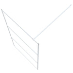 Walk-in Shower Wall White 100x195 cm Clear ESG Glass 152122