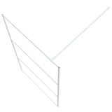 Walk-in Shower Wall White 100x195 cm Clear ESG Glass 152122