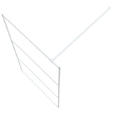 Walk-in Shower Wall White 100x195 cm Clear ESG Glass 152122