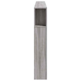 LED Headboard Grey Sonoma 200 cm Engineered Wood 837370