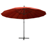 Hanging Garden Parasol Terracotta 3 m Aluminium Pole 47225