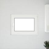Basement Window RISOR 80 x 70 cm PVC and Glass White 42047200